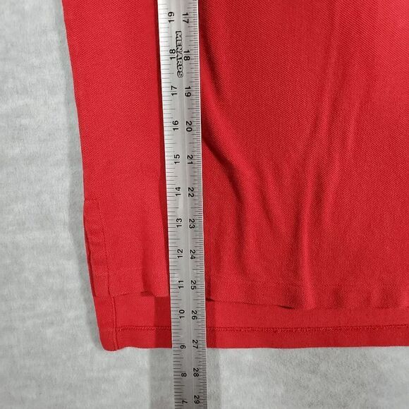 Polo Ralph Lauren Shirt Mens Medium Red Golf Performance Custom Fit Popover - Picture 4 of 7